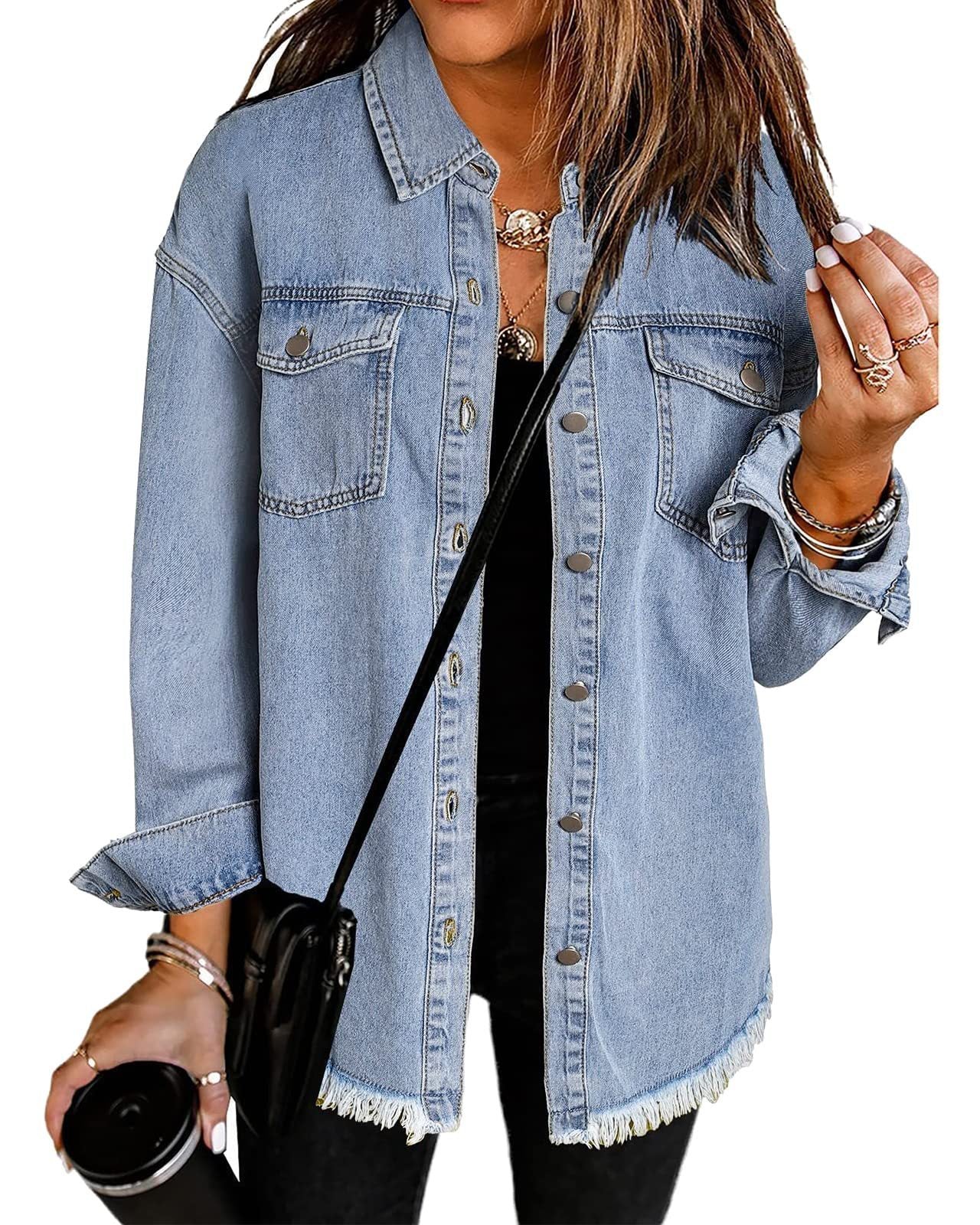 Fashion Denim Jacket Women's Button Shirt