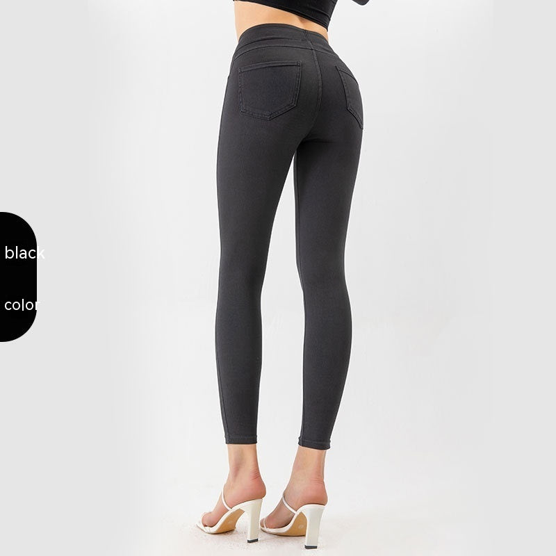 High waist tight Denim Yoga Pants