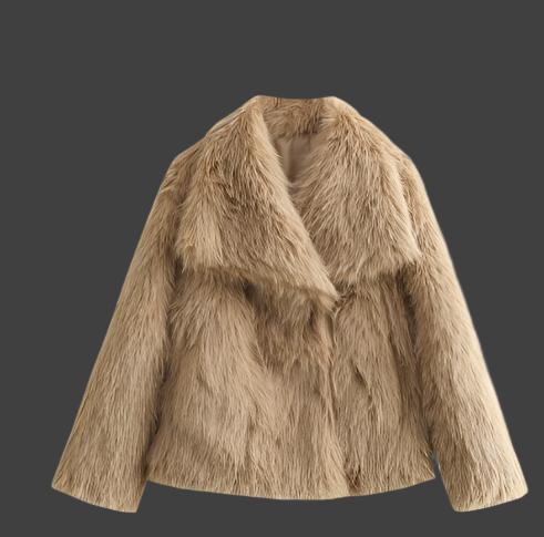 Winter Plush Thicken Lapel Coat