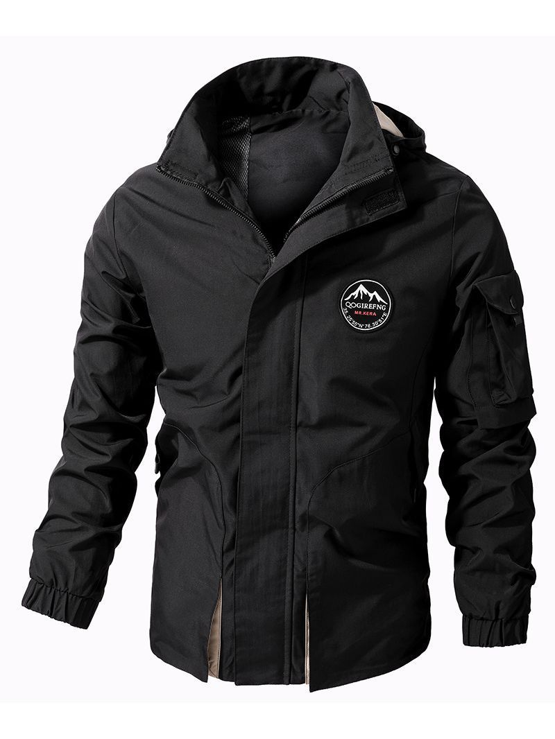 Plus Size Coat Men's Hooded Jacket Outdoor Mountaineering Leisure