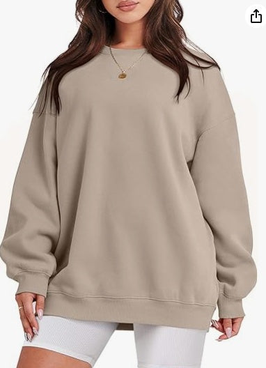 Women's Solid Color Long Sleeved Sweatshirt