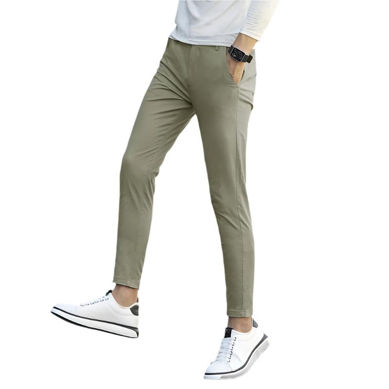 Casual pants men's 9-point pants slim feet teenagers