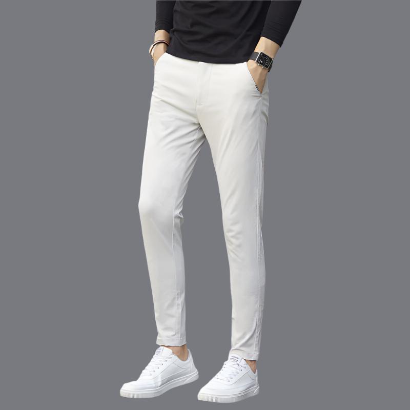 Casual pants men's 9-point pants slim feet teenagers