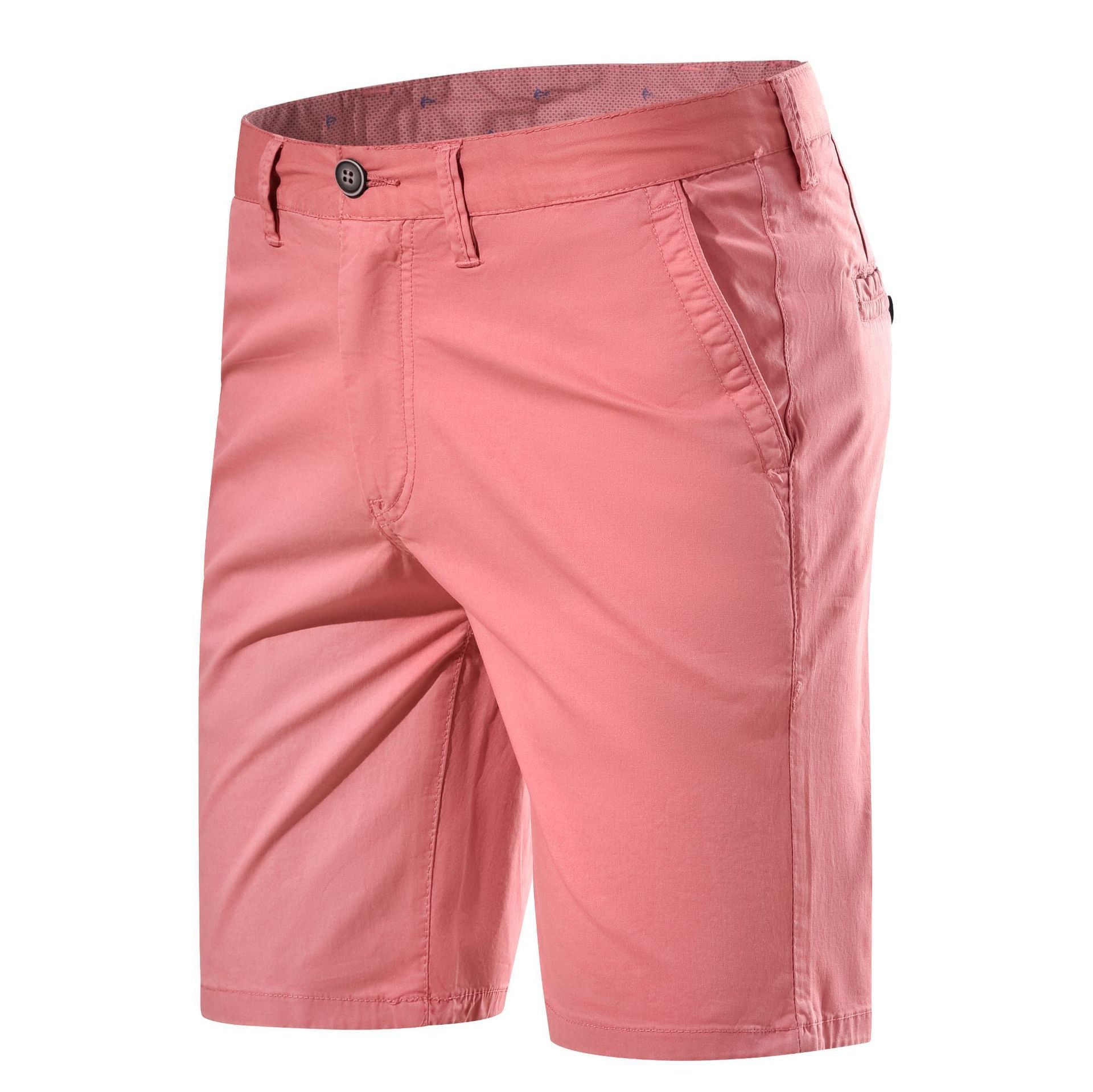 Men's Fashion Casual Mid-waist Straight Solid Color Shorts