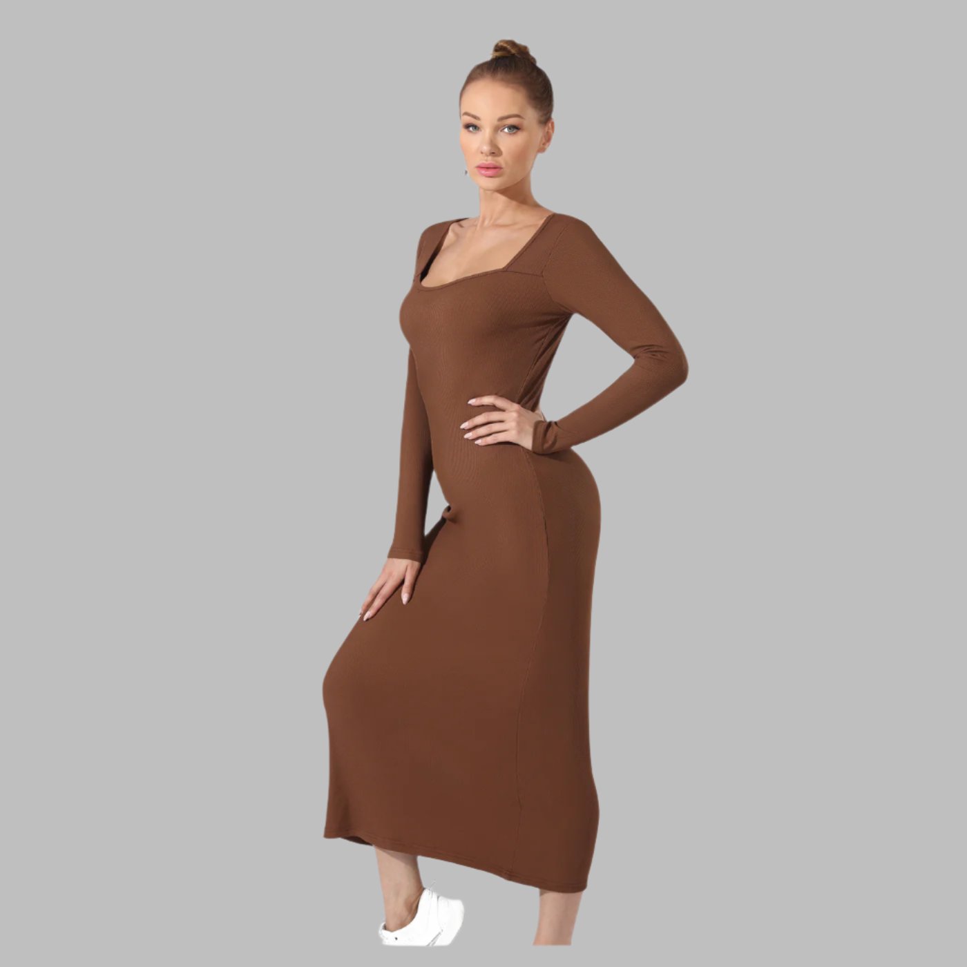 Women's Fashion Simple Solid Color Dress