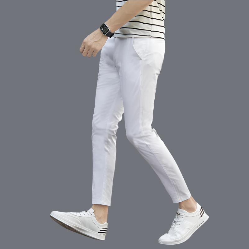 Casual pants men's 9-point pants slim feet teenagers