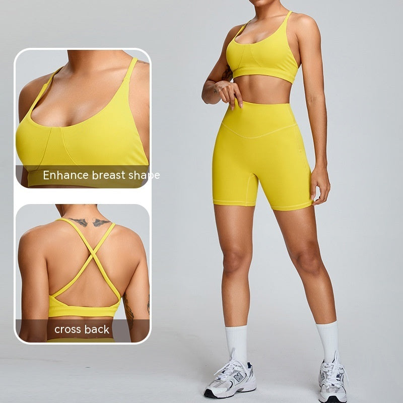 Belly Shaping Hip Lift Yoga Shorts Set