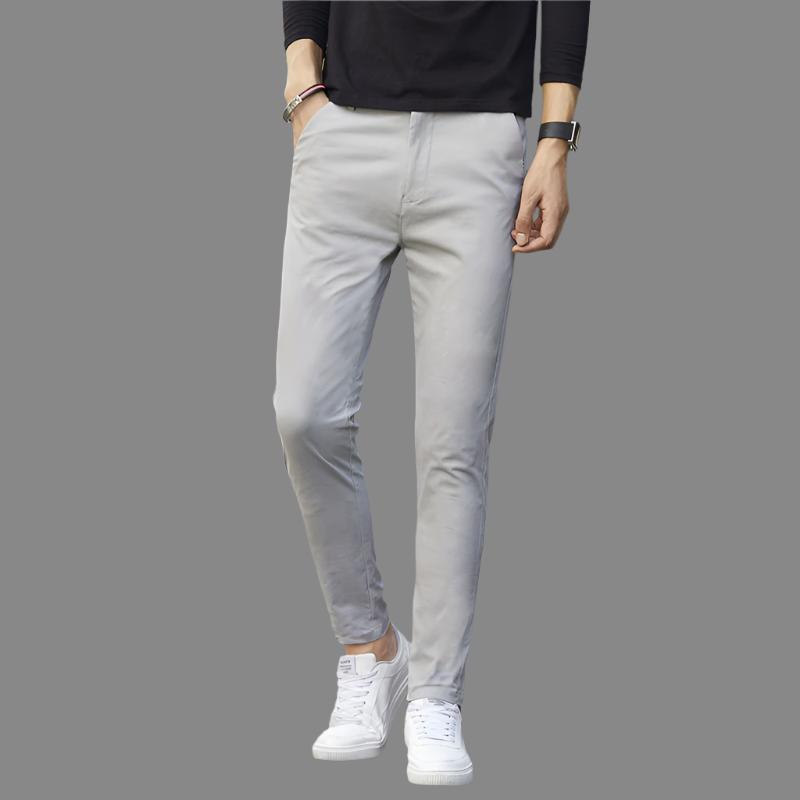 Casual pants men's 9-point pants slim feet teenagers