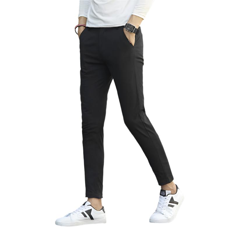 Casual pants men's 9-point pants slim feet teenagers