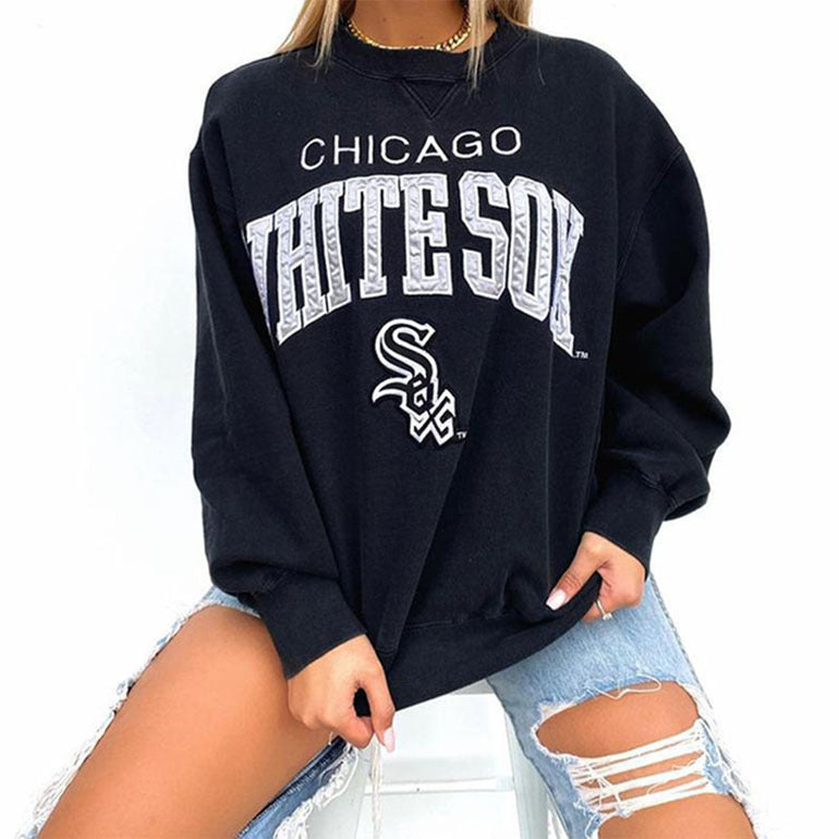 Crew Neck Top Letter Print Long-sleeved Sweatshirt