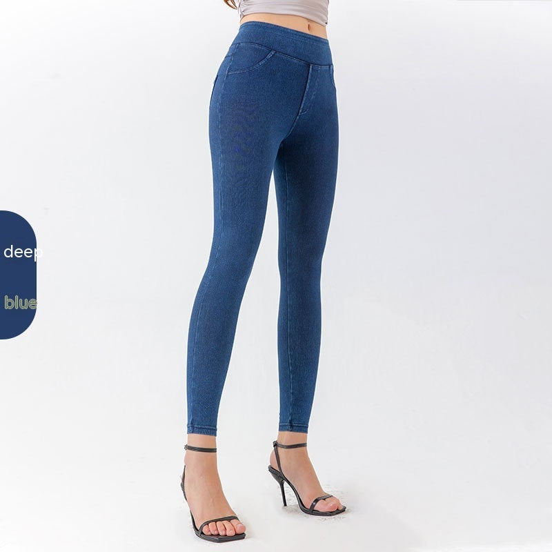 High waist tight Denim Yoga Pants