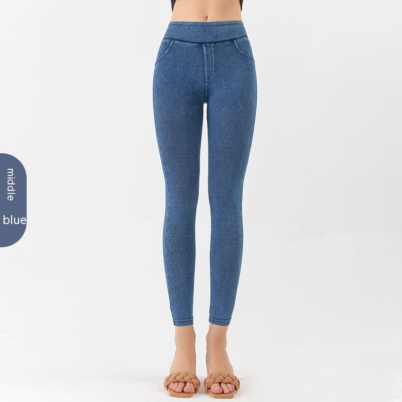 High waist tight Denim Yoga Pants