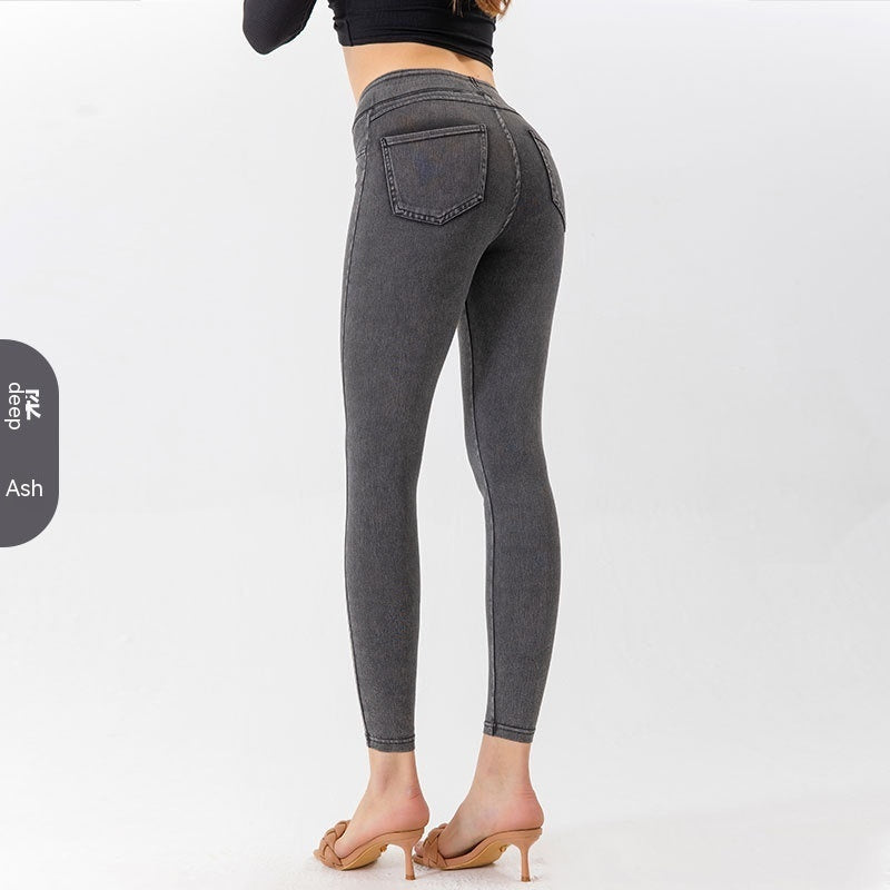 High waist tight Denim Yoga Pants