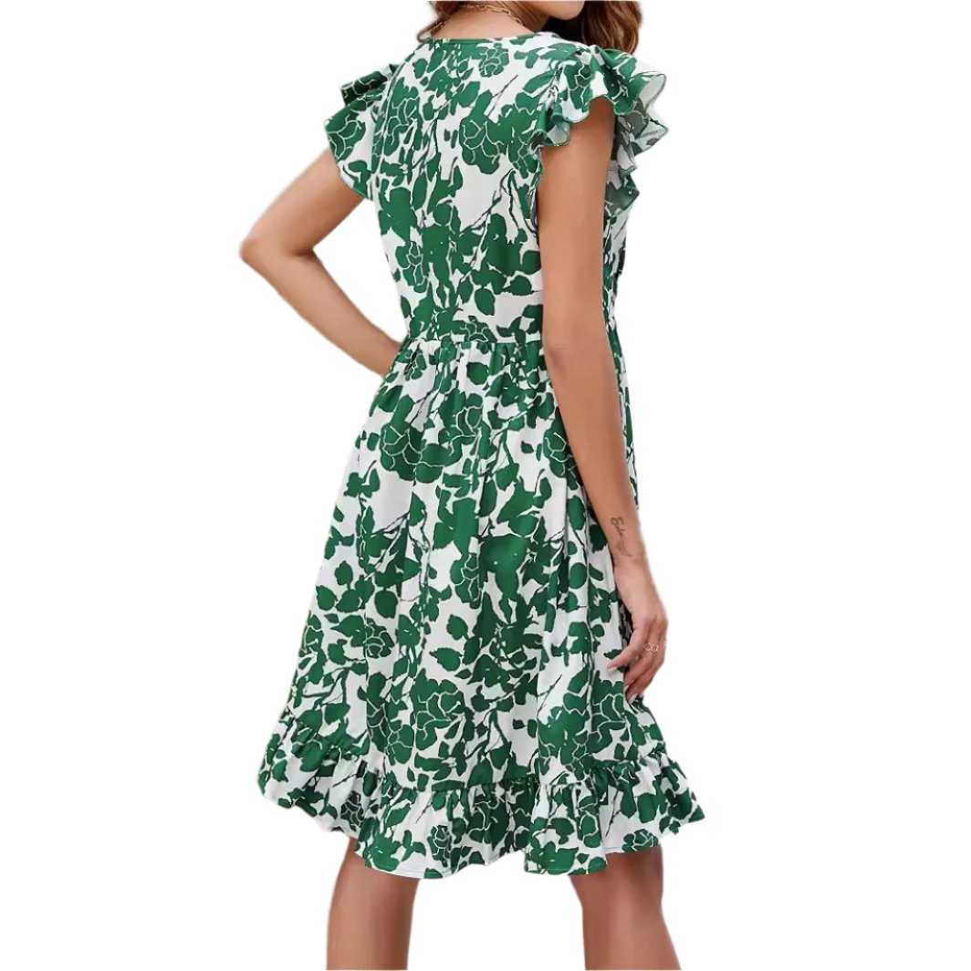 Summer leaf Print Dress