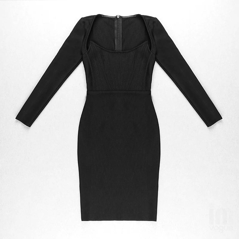 High Quality Black Bodycon Bandage Dress