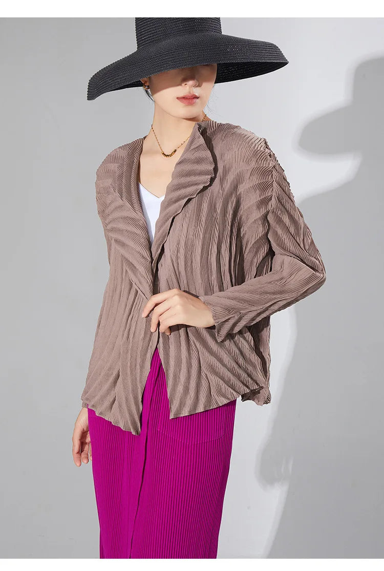 Casual Pleated Women's Coat