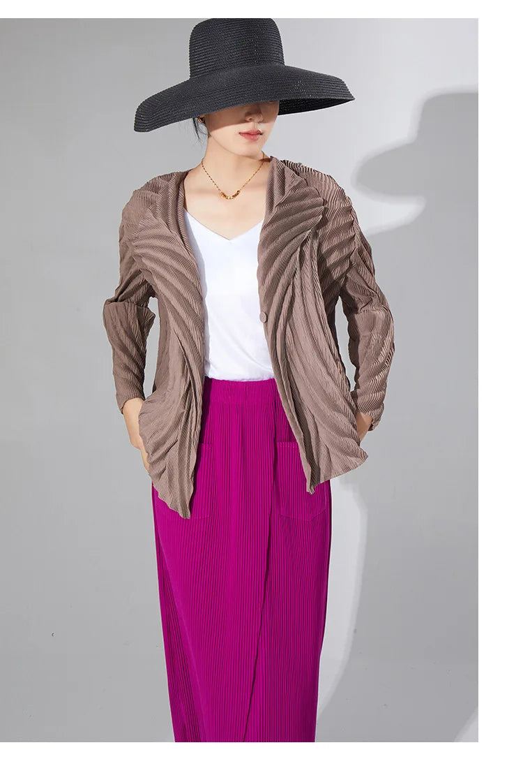 Casual Pleated Women's Coat