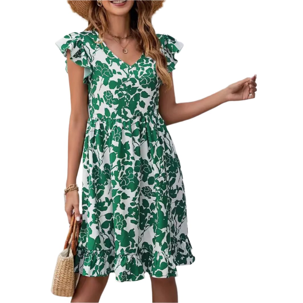 Summer leaf Print Dress