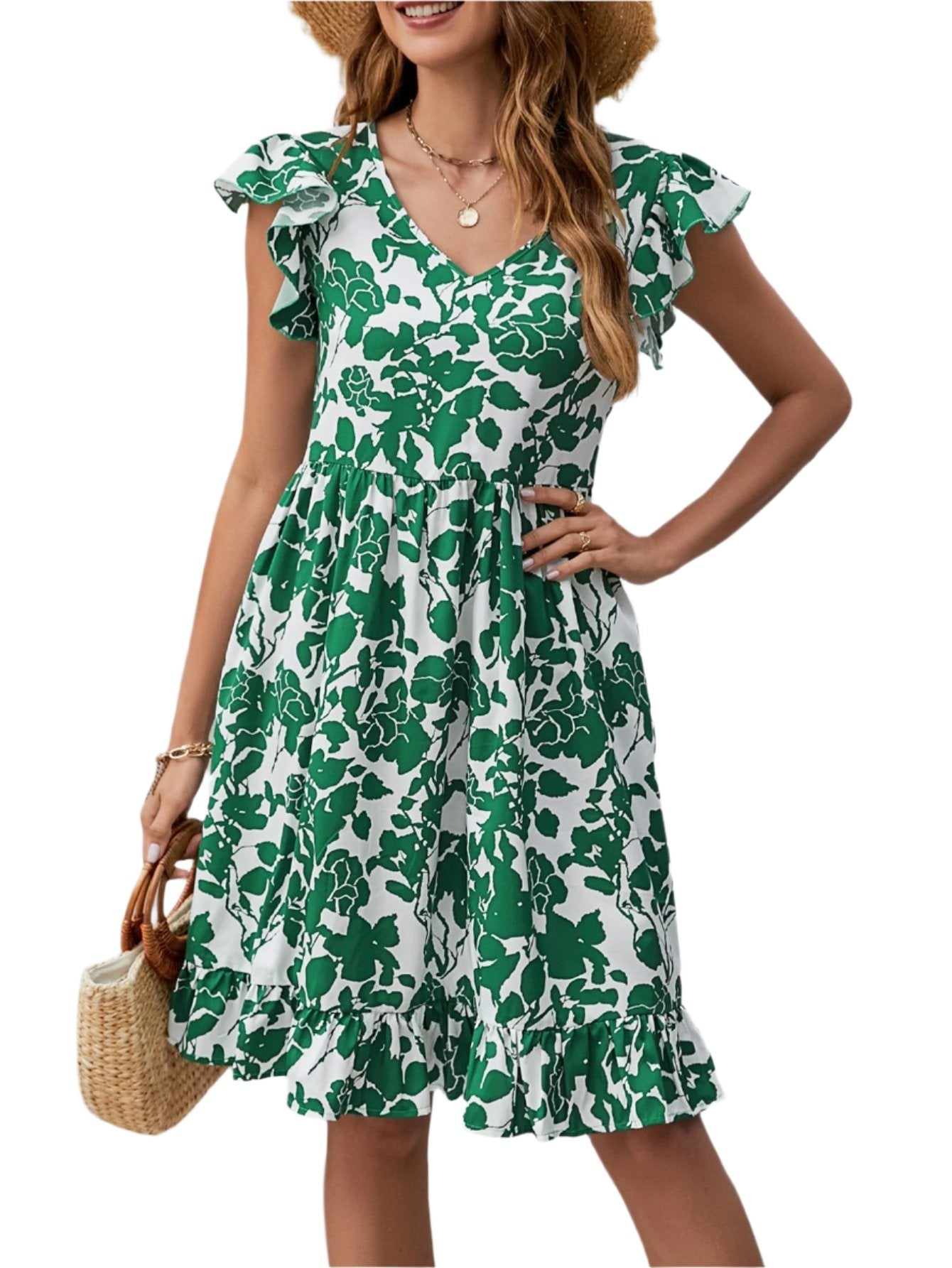 Summer leaf Print Dress