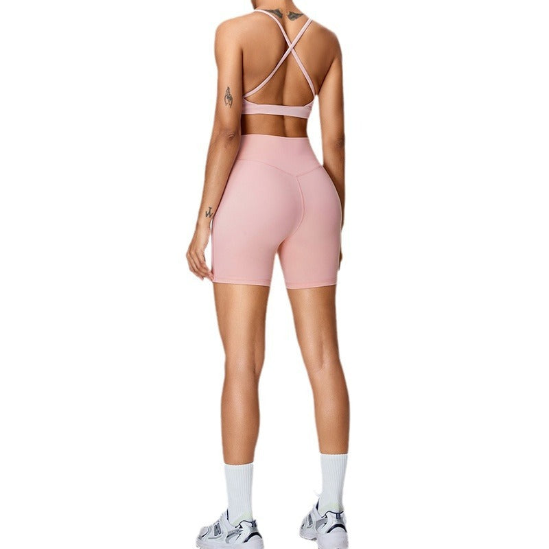 Belly Shaping Hip Lift Yoga Shorts Set